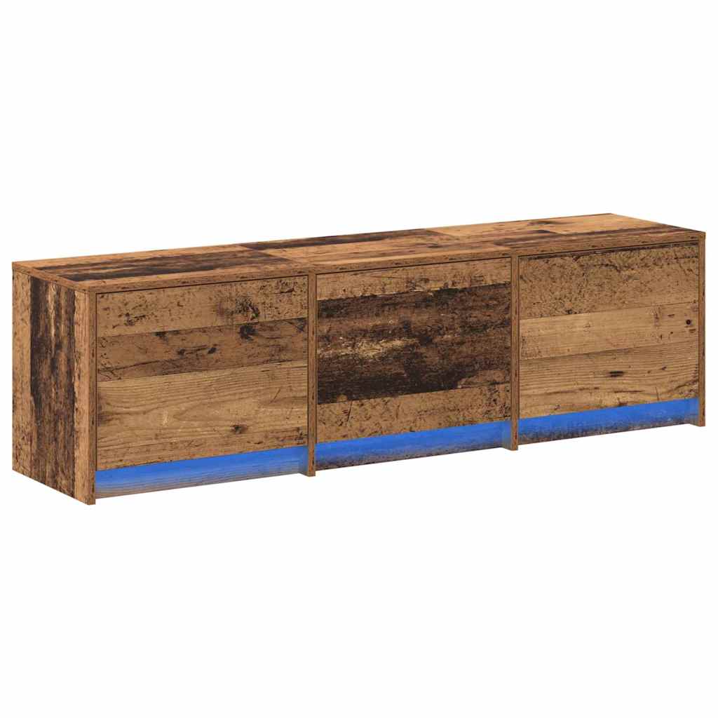 TV-skab med skuffe Gammelt træ 140 x 34 x 40 cm Konstrueret træ