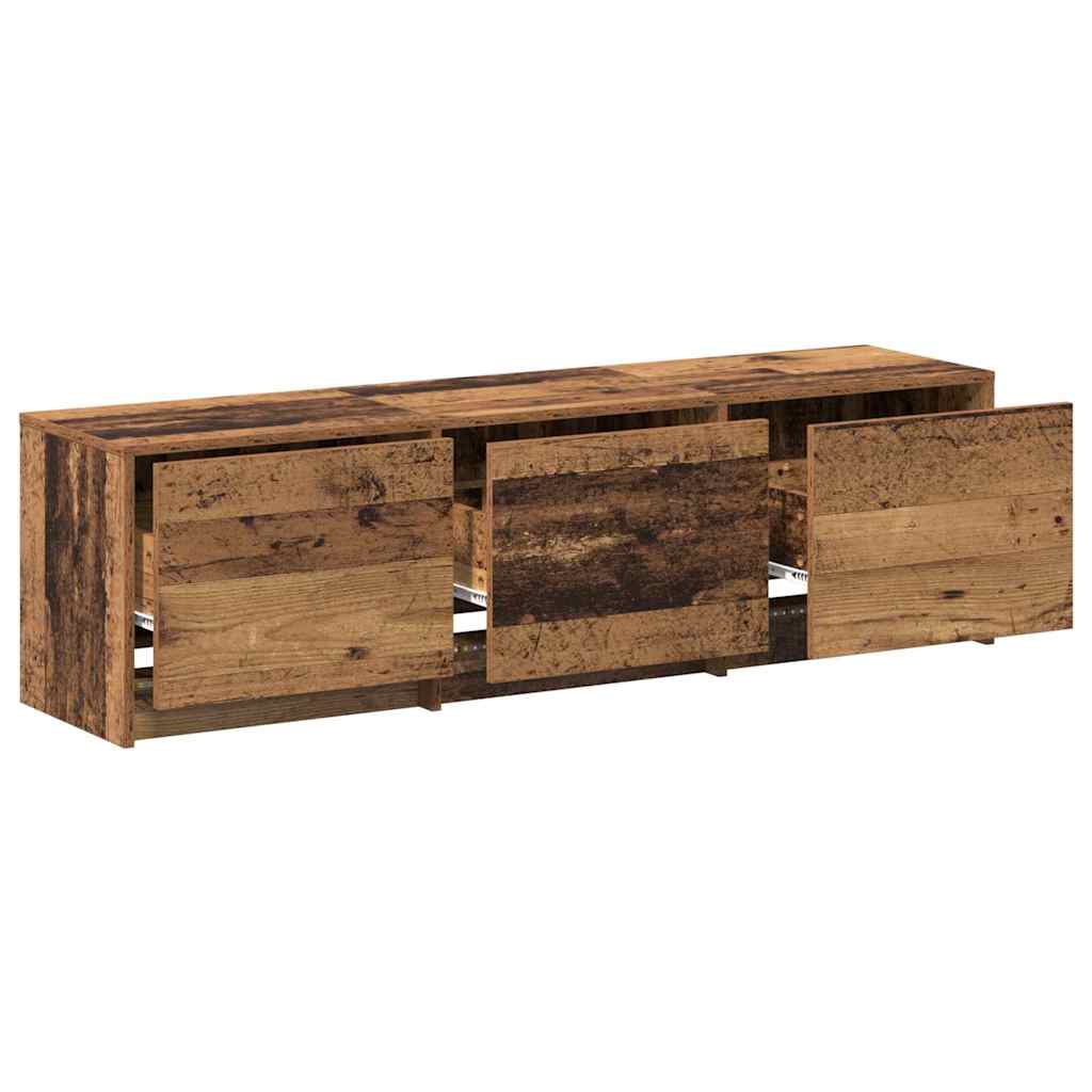 TV-skab med skuffe Gammelt træ 140 x 34 x 40 cm Konstrueret træ