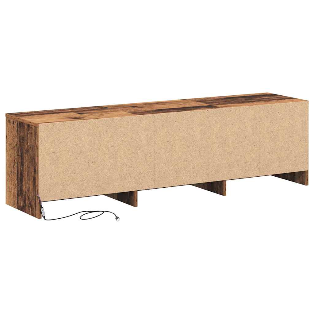 TV-skab med skuffe Gammelt træ 140 x 34 x 40 cm Konstrueret træ