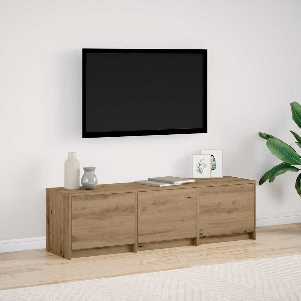 TV-skab med skuffe artisan eg 140 x 34 x 40 cm Konstrueret træ