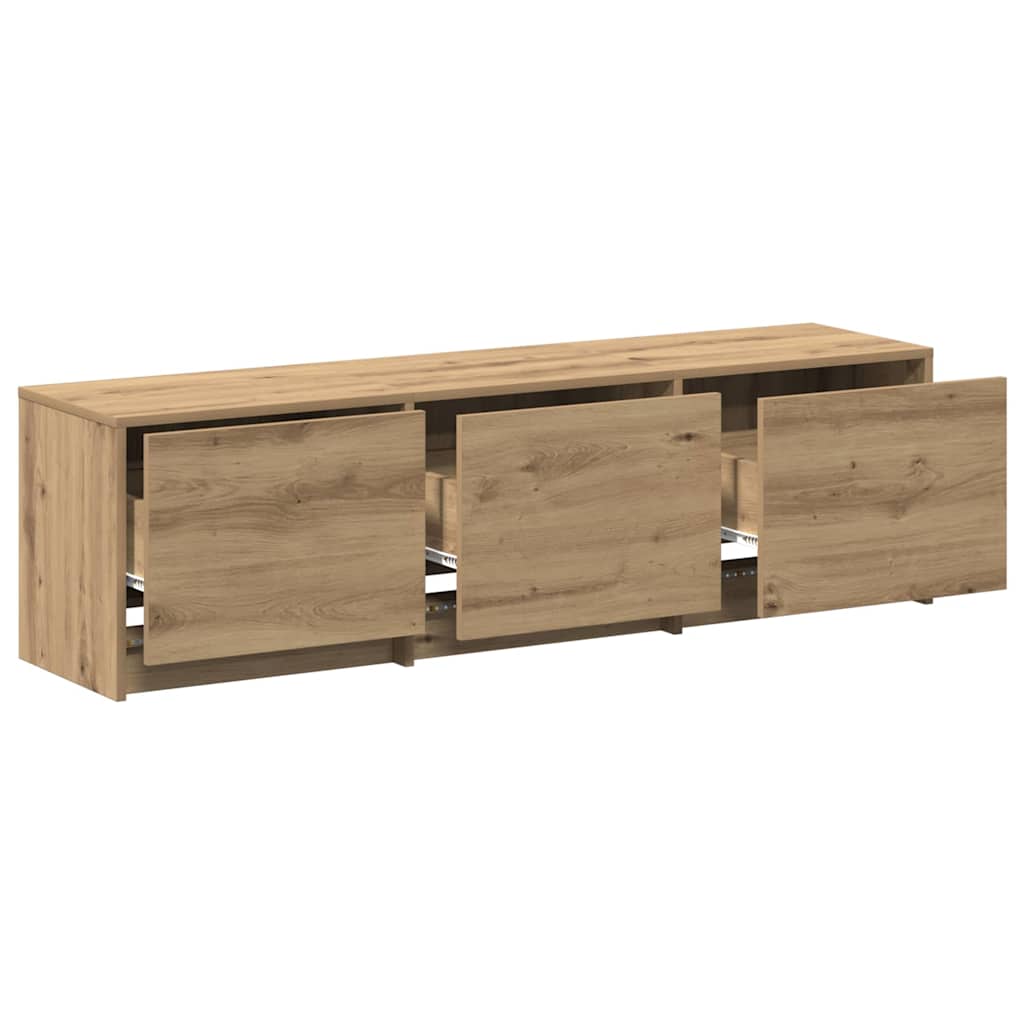 TV-skab med skuffe artisan eg 140 x 34 x 40 cm Konstrueret træ