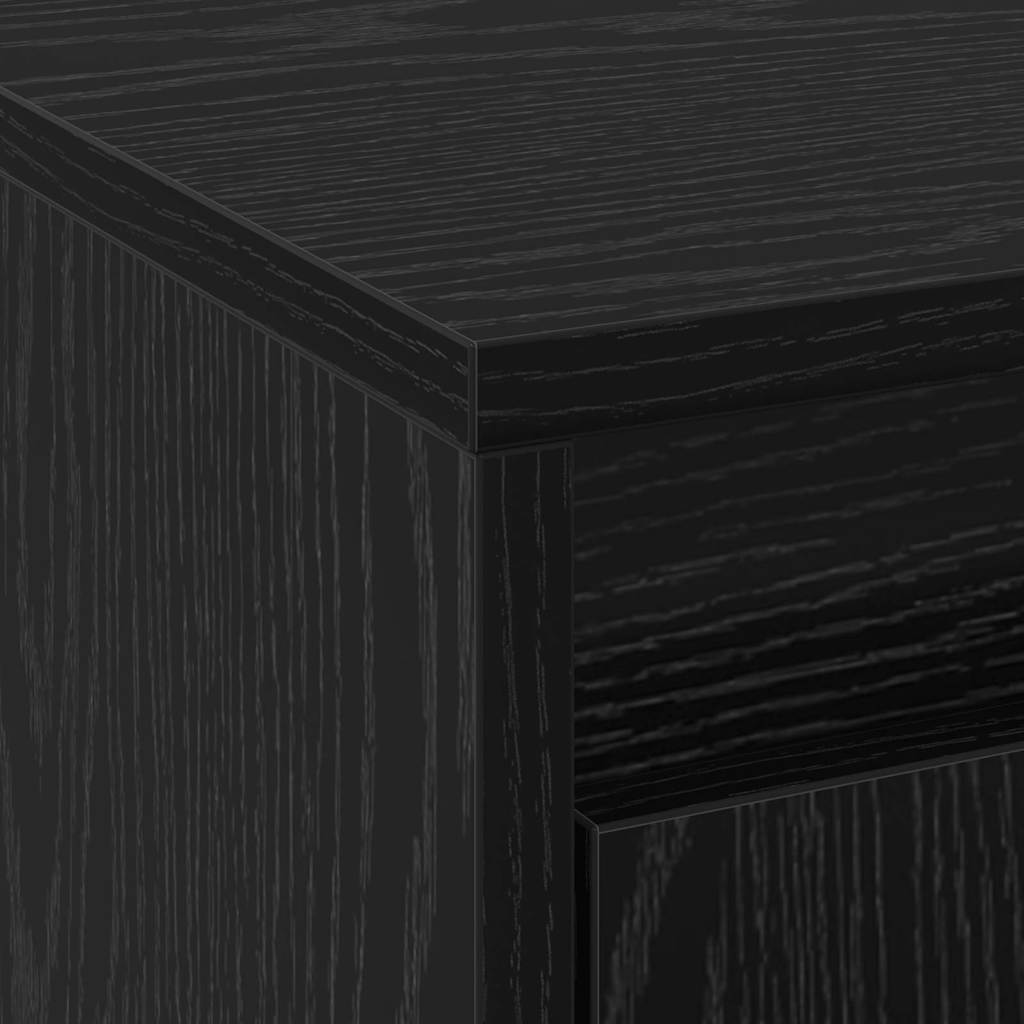 TV-skab Sort 139.5 x 34 x 50 cm Konstrueret træ