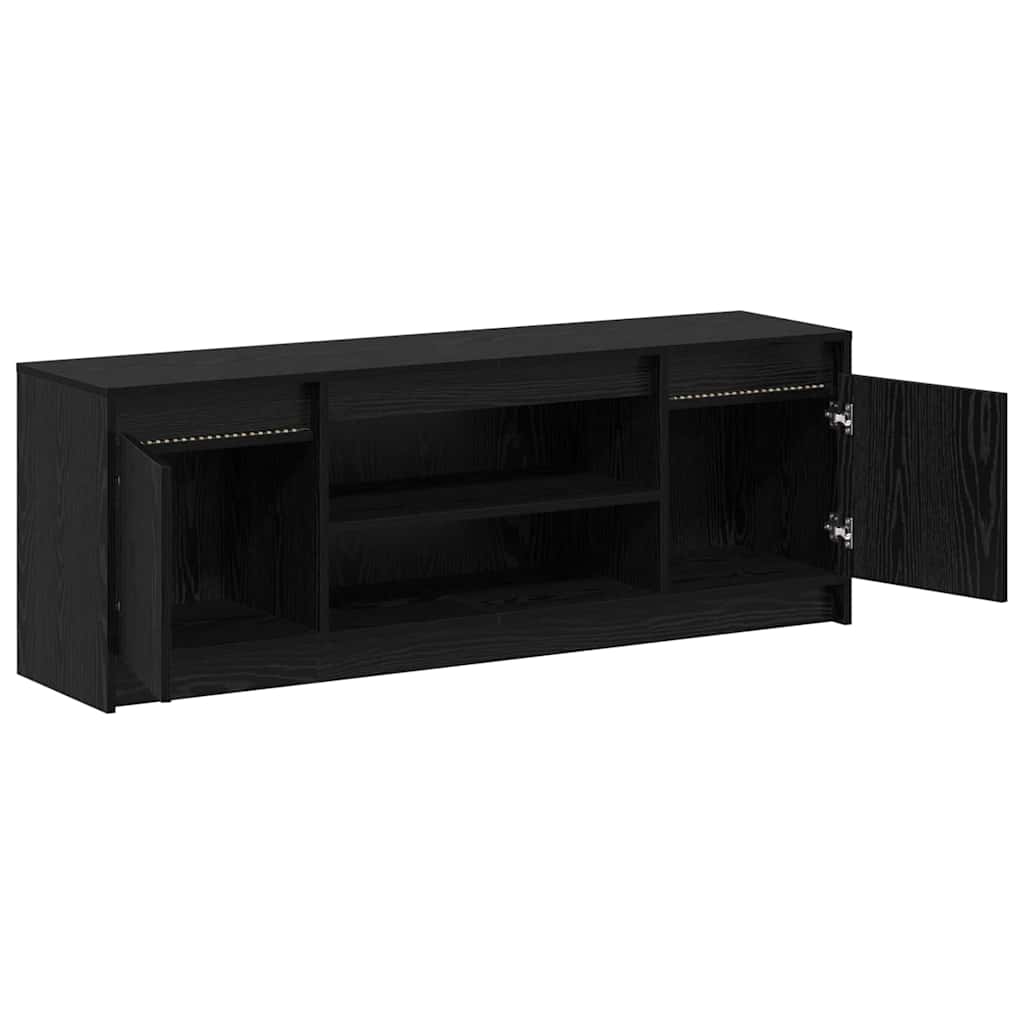 TV-skab Sort 139.5 x 34 x 50 cm Konstrueret træ