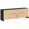 TV-skab Sort 139.5 x 34 x 50 cm Konstrueret træ