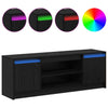 TV-skab Sort 139.5 x 34 x 50 cm Konstrueret træ