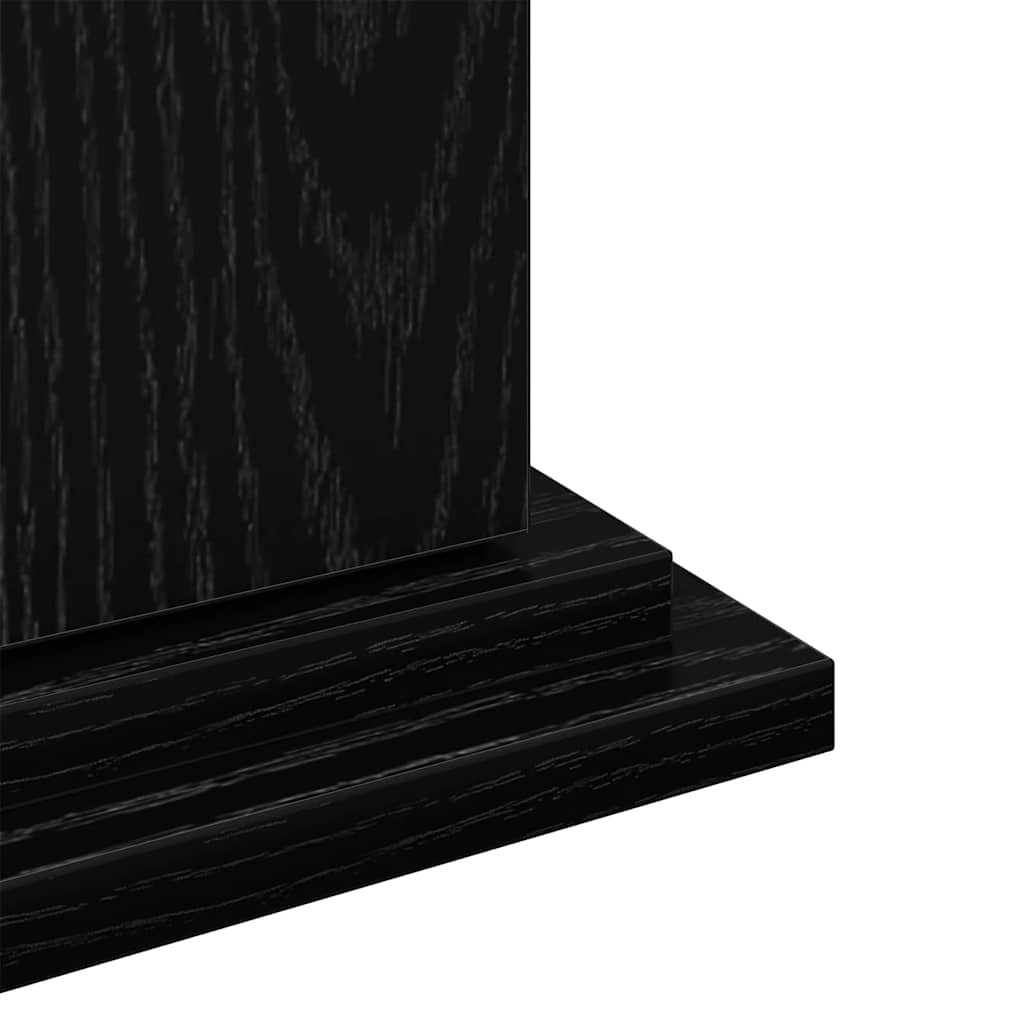 Displaystander med dør Sort eg 31 x 30 x 90 cm Konstrueret træ
