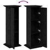 Displaystander med dør Sort eg 31 x 30 x 90 cm Konstrueret træ