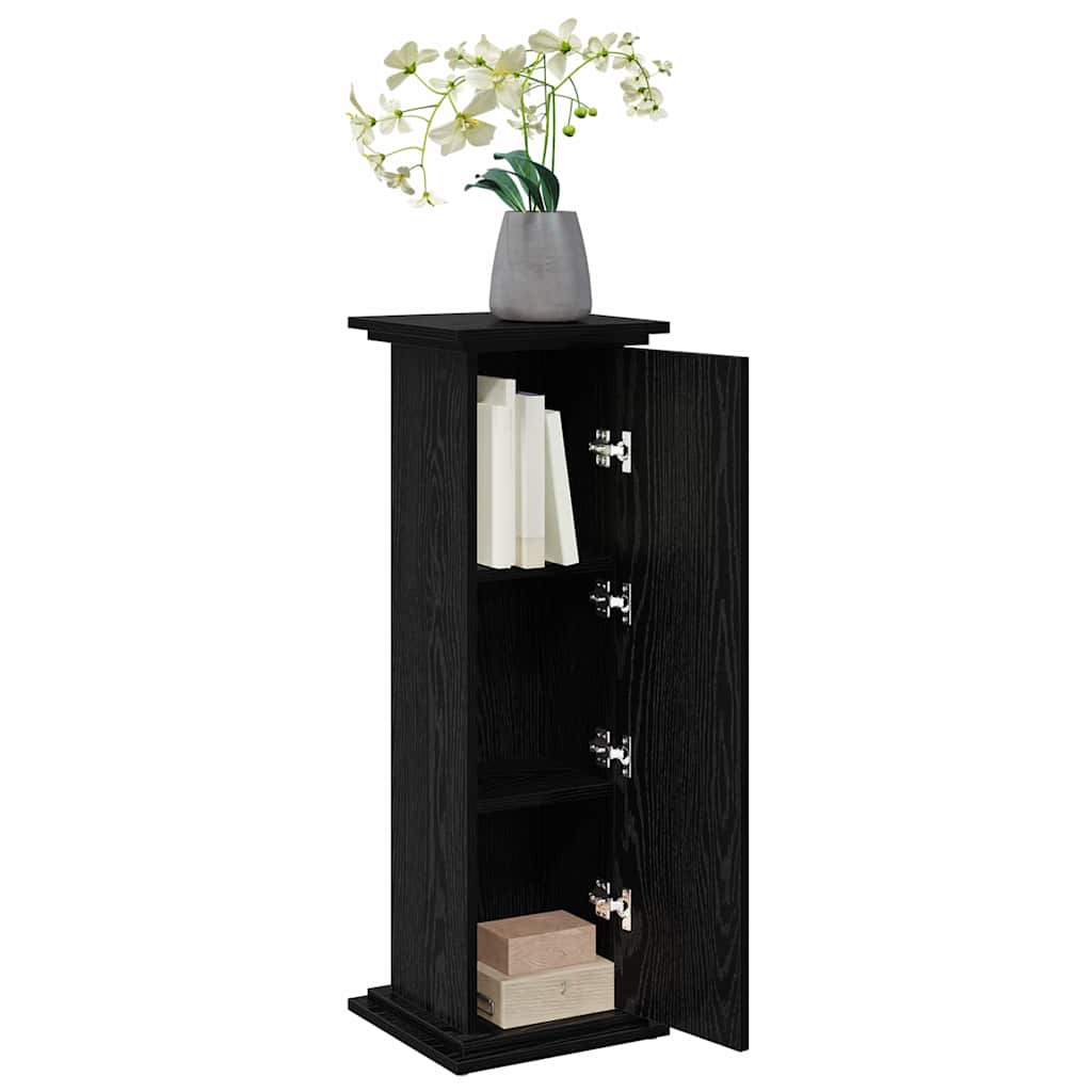 Displaystander med dør Sort eg 31 x 30 x 90 cm Konstrueret træ