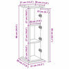 Displaystander med dør Sort eg 31 x 30 x 90 cm Konstrueret træ