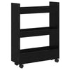Narrow Storage Trolley Sort eg 60 x 22 x 80 cm Konstrueret træ
