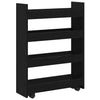 Narrow Storage Trolley Sort eg 60 x 20 x 82 cm Konstrueret træ