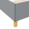 Box spring seng Lys grå og Hvid og Lys grå 90 x 200 cm Stof