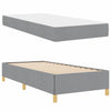 Box spring seng Lys grå og Hvid og Lys grå 90 x 200 cm Stof