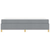 Box spring seng Lys grå og Hvid og Lys grå 90 x 200 cm Stof