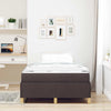 Box spring seng med madras Mørkebrun og Hvid 120 x 190 cm Stof