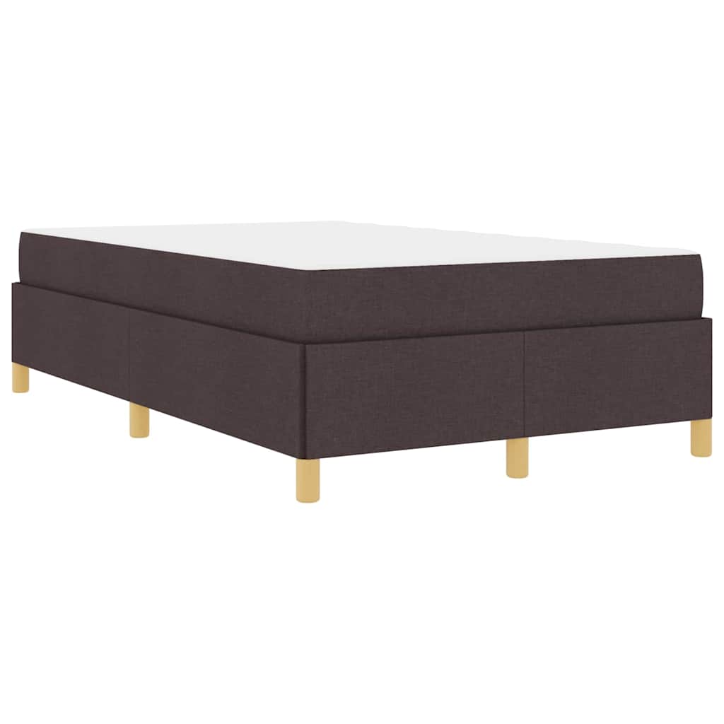 Box spring seng med madras Mørkebrun og Hvid 120 x 190 cm Stof