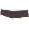 Box spring seng med madras Mørkebrun og Hvid 120 x 190 cm Stof