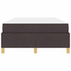 Box spring seng med madras Mørkebrun og Hvid 120 x 190 cm Stof