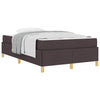 Box spring seng med madras Mørkebrun og Hvid 120 x 190 cm Stof