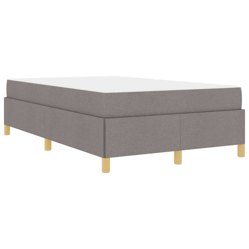 Box spring seng med madras Taupe og Hvid 120 x 190 cm Stof