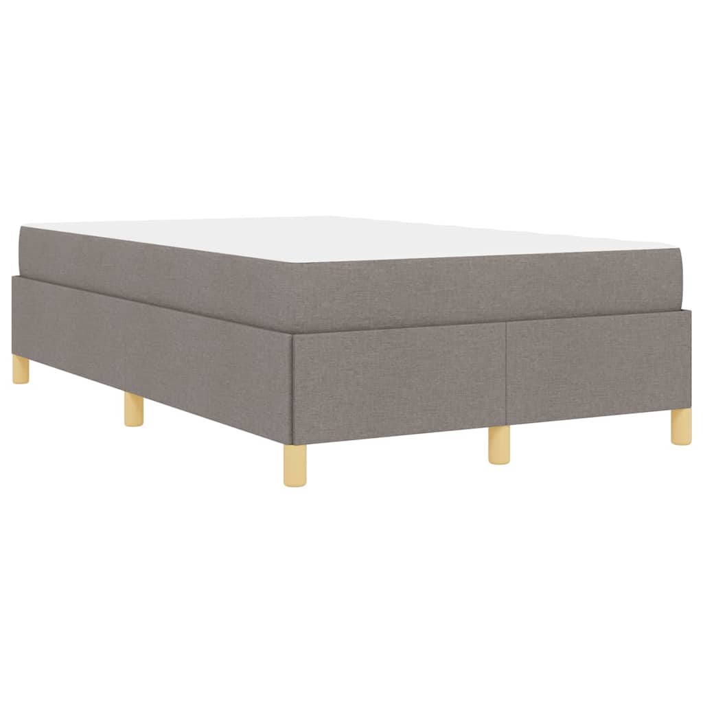 Box spring seng med madras Taupe og Hvid 120 x 190 cm Stof