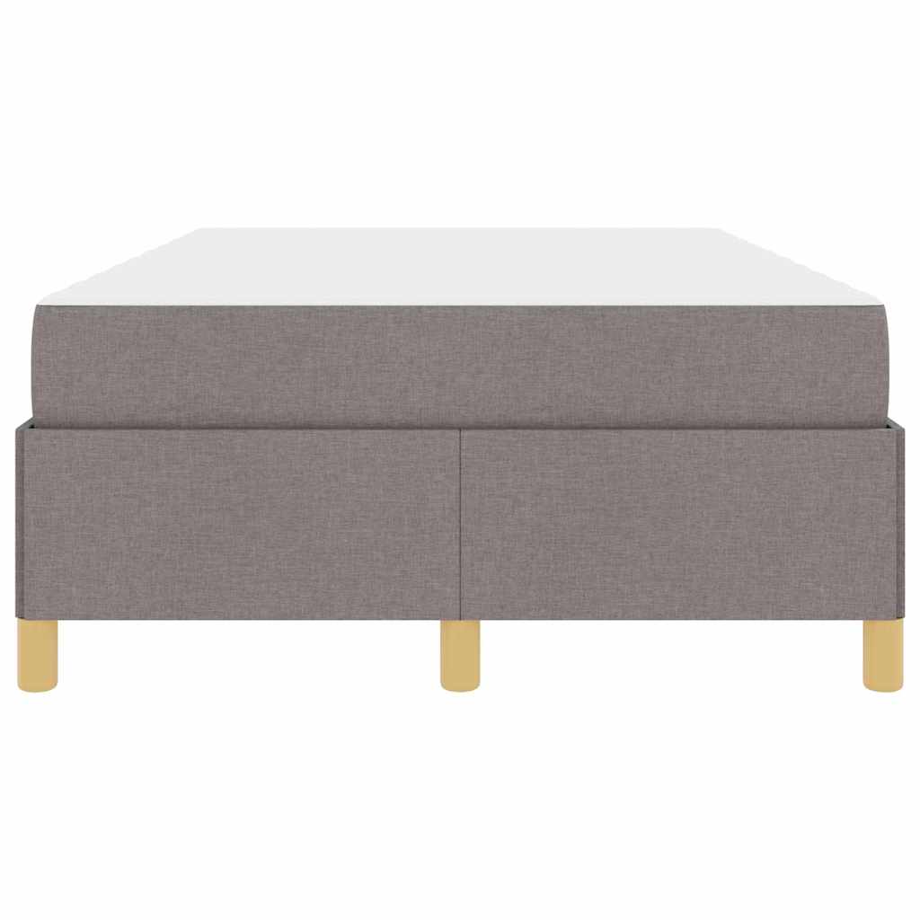Box spring seng med madras Taupe og Hvid 120 x 190 cm Stof