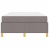 Box spring seng med madras Taupe og Hvid 120 x 190 cm Stof