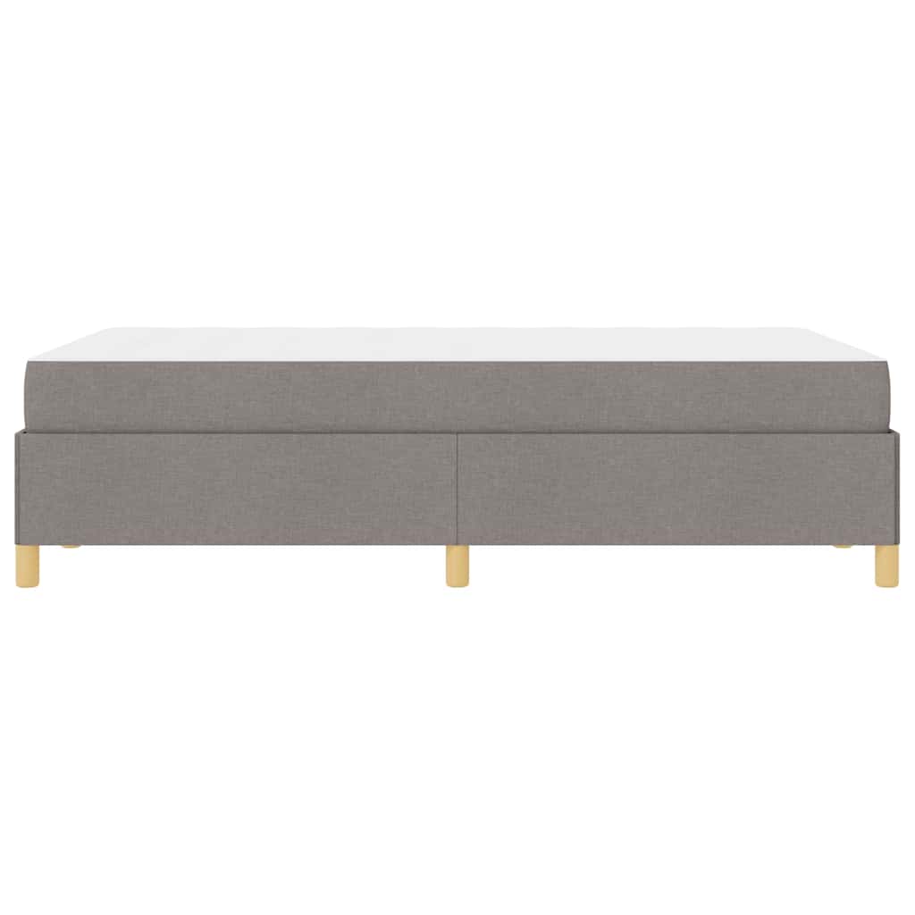 Box spring seng med madras Taupe og Hvid 120 x 190 cm Stof