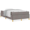 Box spring seng med madras Taupe og Hvid 120 x 190 cm Stof