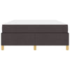Box spring seng med madras Mørkebrun og Hvid 140 x 200 cm Stof