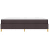 Box spring seng med madras Mørkebrun og Hvid 140 x 200 cm Stof