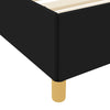 Box spring seng Sort og Hvid og Sort 160 x 200 cm Stof