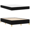 Box spring seng Sort og Hvid og Sort 160 x 200 cm Stof