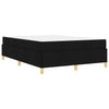 Box spring seng Sort og Hvid og Sort 160 x 200 cm Stof