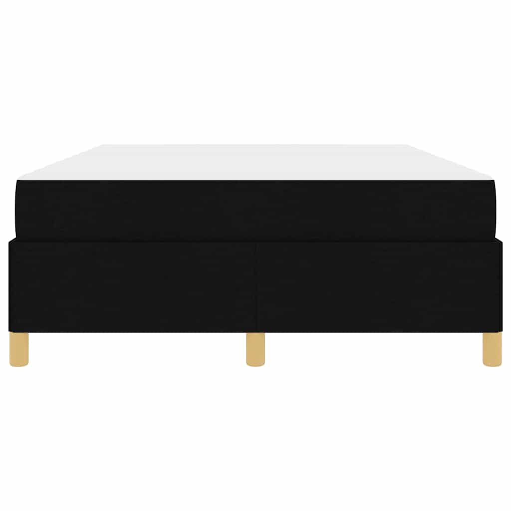 Box spring seng Sort og Hvid og Sort 160 x 200 cm Stof