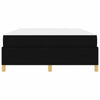 Box spring seng Sort og Hvid og Sort 160 x 200 cm Stof