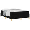 Box spring seng Sort og Hvid og Sort 160 x 200 cm Stof