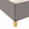 Box spring seng med madras Taupe og Hvid 180 x 200 cm Stof