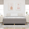Box spring seng med madras Taupe og Hvid 180 x 200 cm Stof