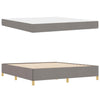 Box spring seng med madras Taupe og Hvid 180 x 200 cm Stof