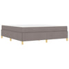 Box spring seng med madras Taupe og Hvid 180 x 200 cm Stof