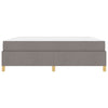Box spring seng med madras Taupe og Hvid 180 x 200 cm Stof