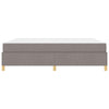 Box spring seng med madras Taupe og Hvid 180 x 200 cm Stof