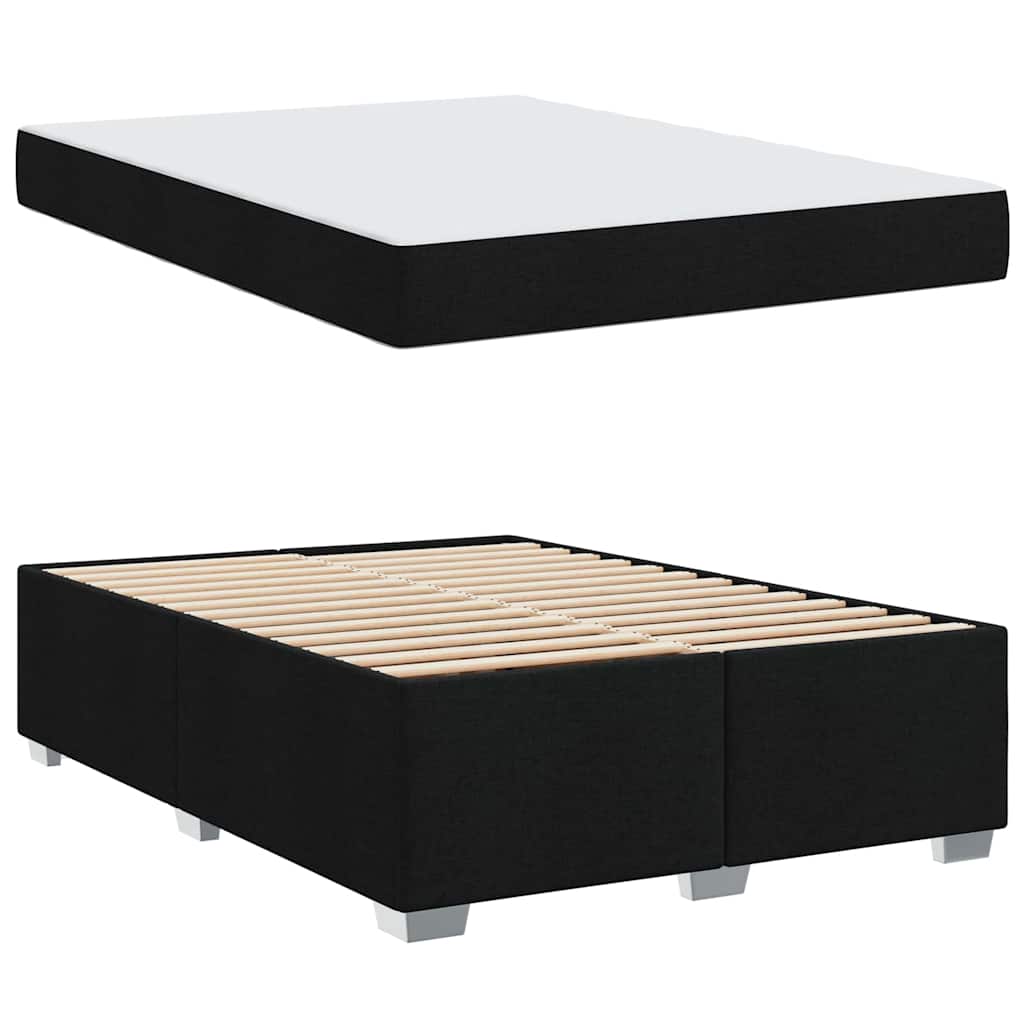 Sengestel Sort 160 x 200 cm Stof