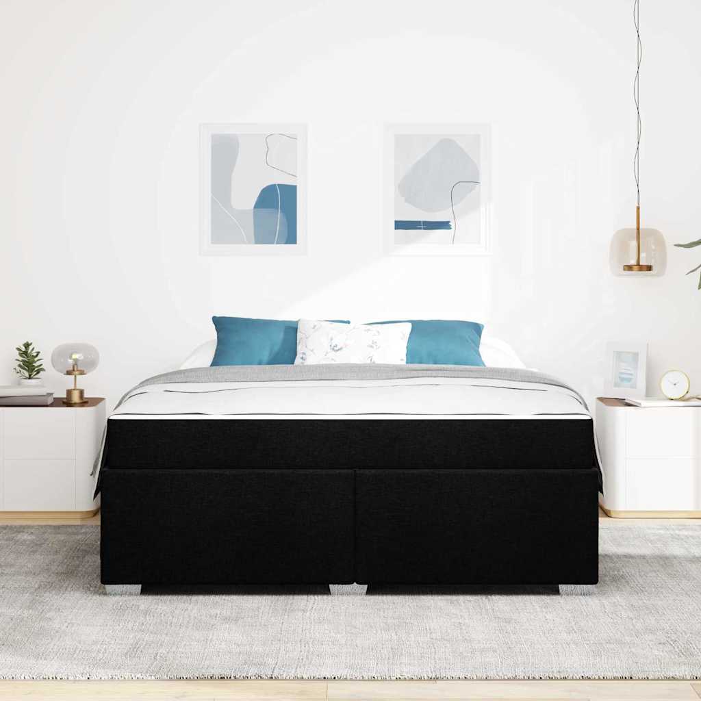 Sengestel Sort 180 x 200 cm Stof