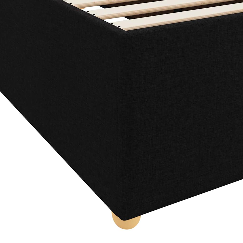 Sengestel med madras Sort 160 x 200 cm Stof