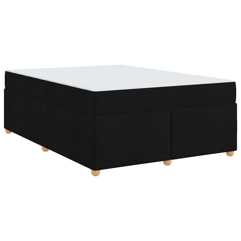 Sengestel med madras Sort 160 x 200 cm Stof