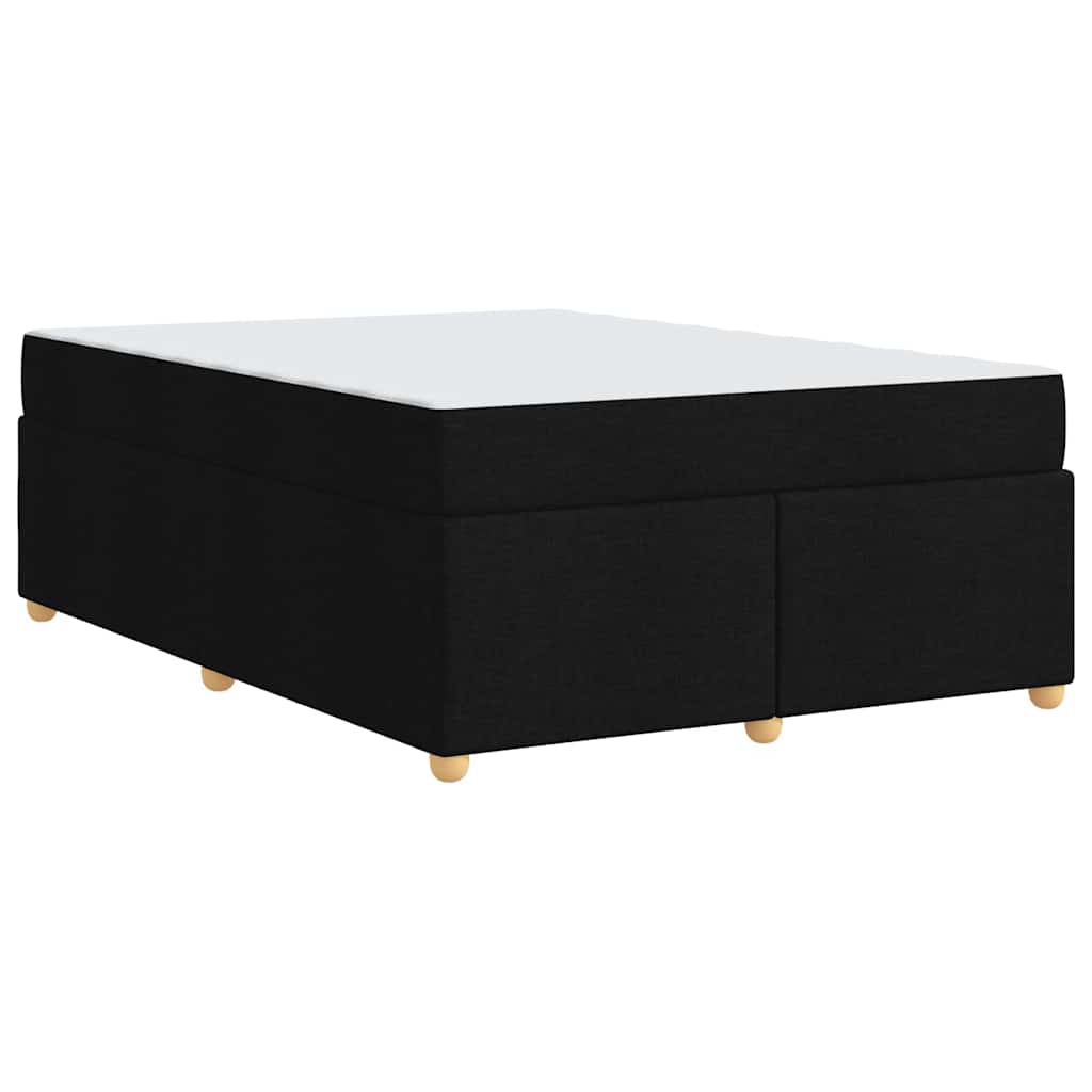 Sengestel med madras Sort 160 x 200 cm Stof
