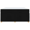Sengestel med madras Sort 160 x 200 cm Stof