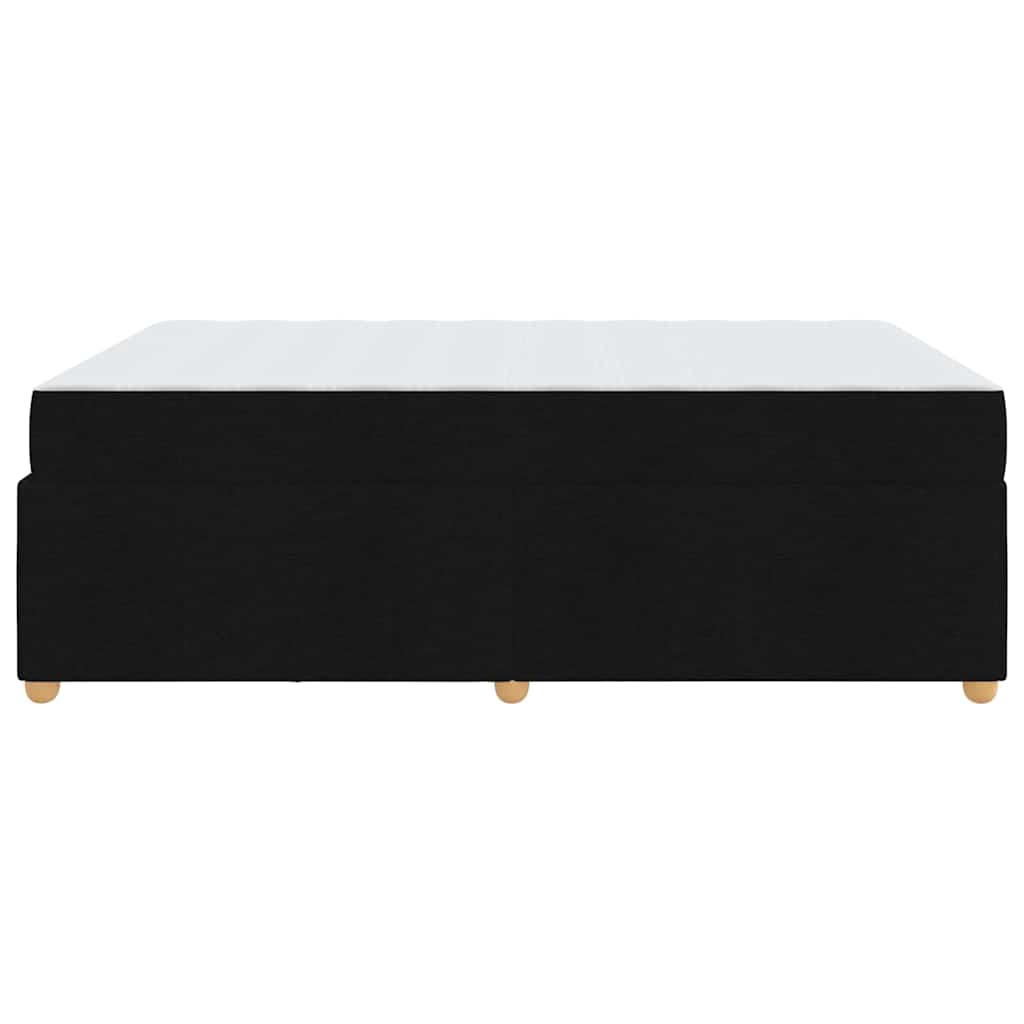 Sengestel med madras Sort 160 x 200 cm Stof